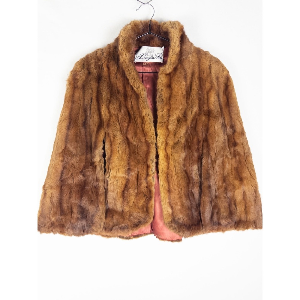 VTG Douglas Furs Mink Coat Womens S Outdoor Fur Luxury Half‎ Length